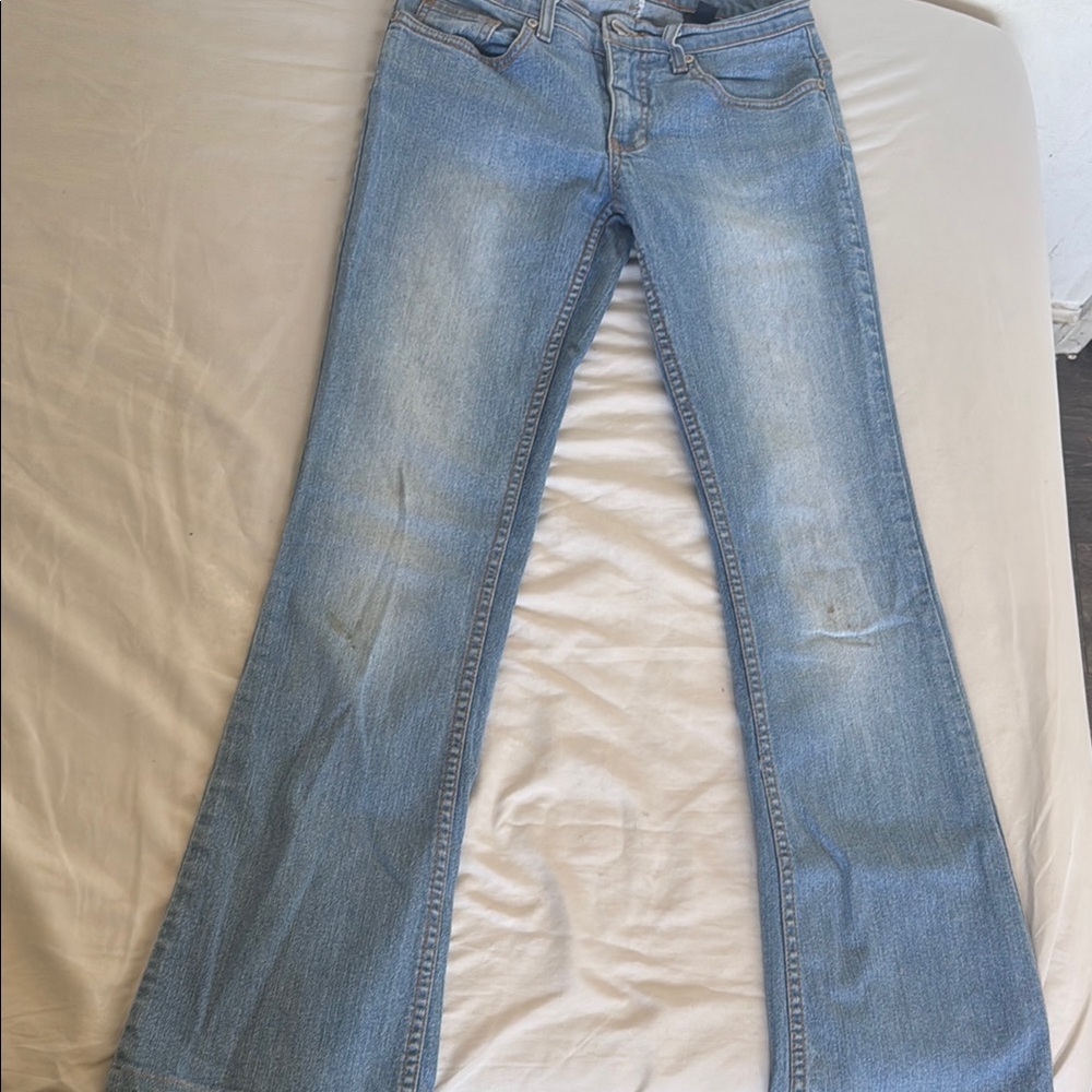bebe Light Blue Flare Jeans